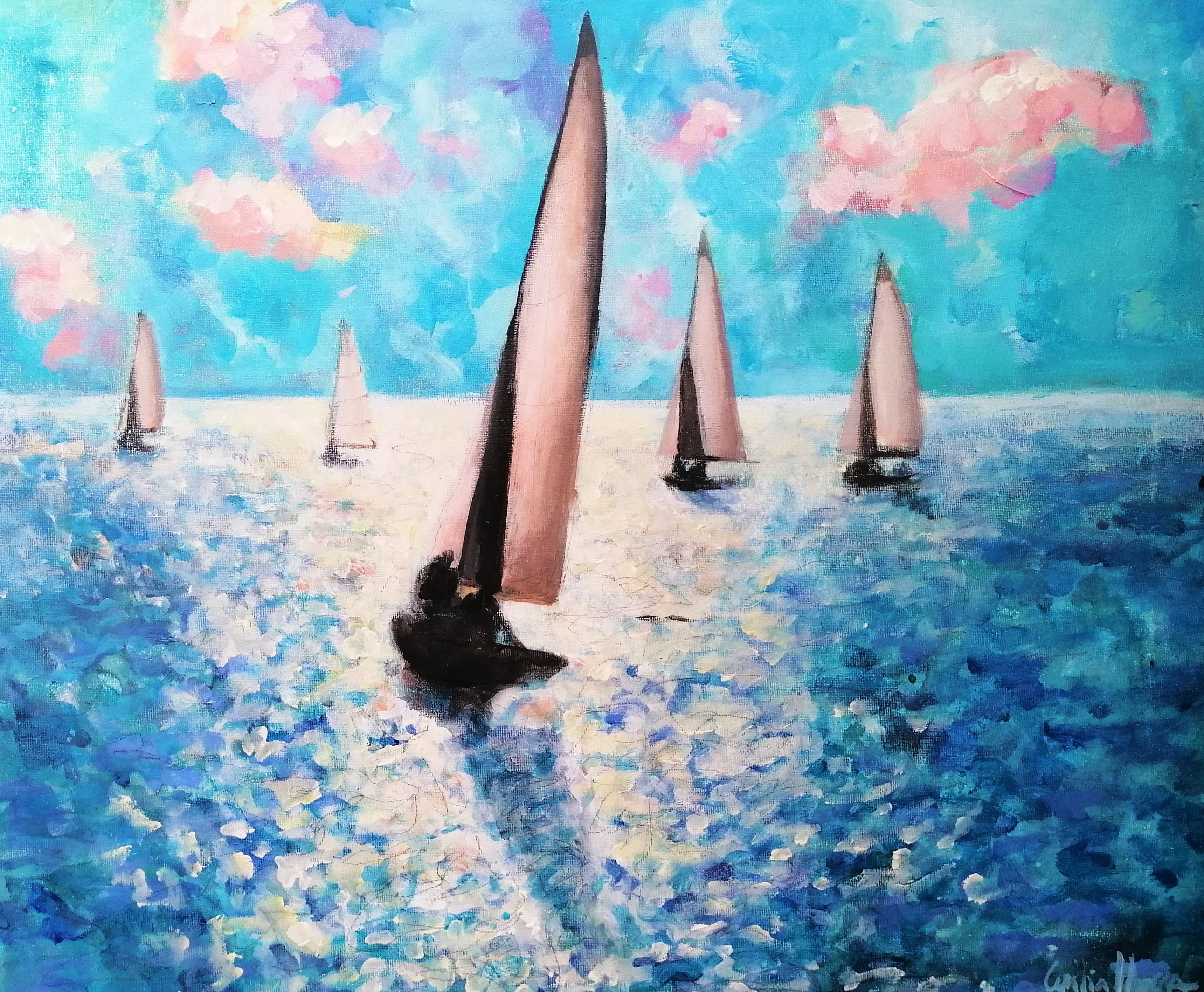 Paisaje Marino Veleros